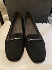Aerosoles Size 8.5 ‘Numeral’ Black Faux-Leather Comfort Loafers W/ Bit-buckle
