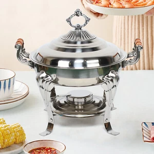 Per Ristorante Rotondo Buffet Scaldavivande Catering Acciaio Inox US - Foto 1 di 9