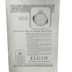 Publicidad publicitaria vintage de Elgin 1923 algunas ideas se están quedando obsoletas - Imagen 1 de 4