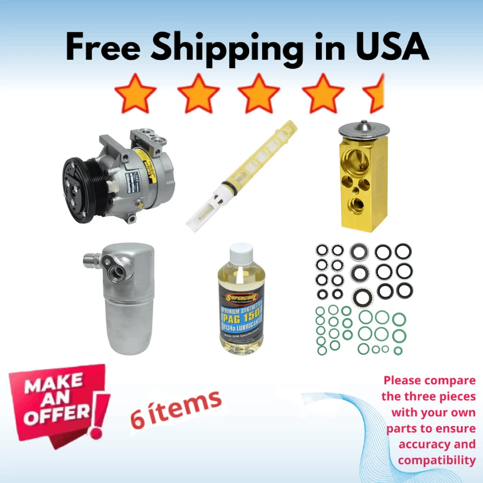 Compresor y válvula aire acondicionado aptos para Chevrolet Venture 1997-2000 Foto 1 de 4