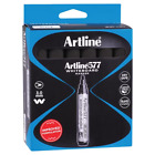12 X Artline 577 Whiteboard Marker Xylene Free Bullet Tip 3Mm Black Ek-577