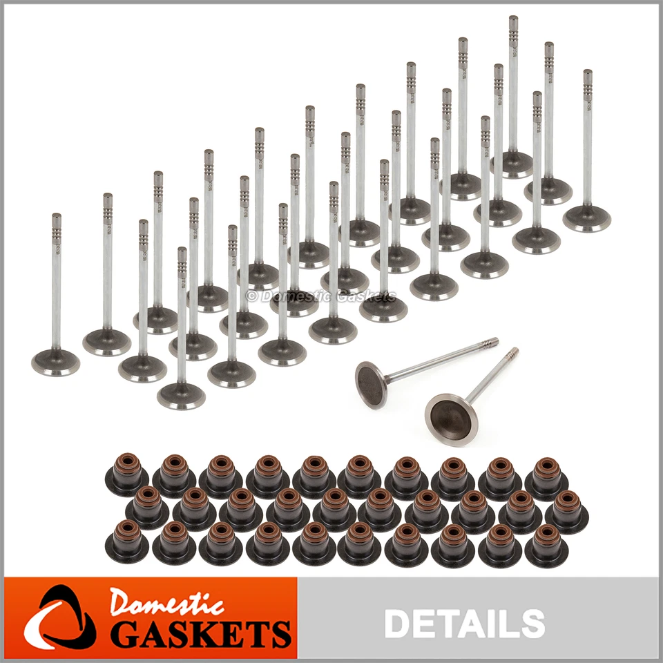 Intake Exhaust Valves w/ Seals Fit 05-15 Ford F-250 F350 F450 Super Duty 6.8 30V - Image 1 of 4