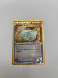JCC Pokémon Política de Debilidad 164/160 Secreto Raro - Esquinas ligeramente desgastadas en la parte posterior - Imagen 1 de 2