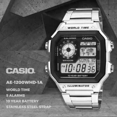 Casio Genuine AE-1200WHD-1A Digital Quartz Men's Watch Sport FREE AU SHIPPING - image 1 of 4