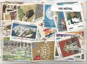 Lot de 100 timbres du Nepal - Imagen 1 de 1
