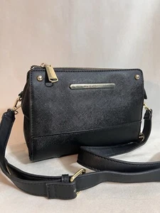 Steve Madden Womens Black Detachable Crossbody Strap Satchel Bag - Picture 1 of 10