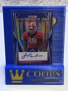 2023 Leaf Vivid - Jalen Carter - Mojo Prismatic Technicolor Auto #d 5/7