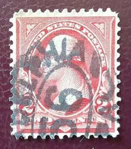 US 1895 2c Used Washington Mi 104III Scott 267 PHILADELPHIA PA 56 Postmark 8554 - Picture 1 of 2