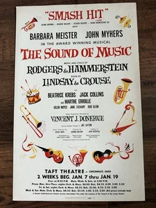 Sound Of Music Tour Broadway Window Card Poster 22" x 14" Taft Theater - Picture 1 of 8