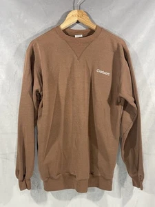 Felpa Carhartt vintage uomo piccola marrone girocollo pullover abbigliamento da lavoro - Foto 1 di 8