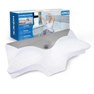 HOMCA Cuscino Cervicale Ortopedico in Memory Foam, Cuscino Ergonomico per Sosten - Foto 1 di 7