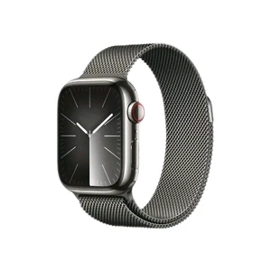 Apple Watch Series 9 (GPS + Cellular) 41mm Edelstahlgehäuse grau, Milanese - Bild 1 von 7
