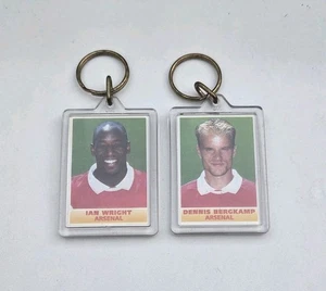 SELTENE ARSENAL IAN WRIGHT & DENNIS BERGKAMP VINTAGE SCHLÜSSELANHÄNGER - Bild 1 von 1