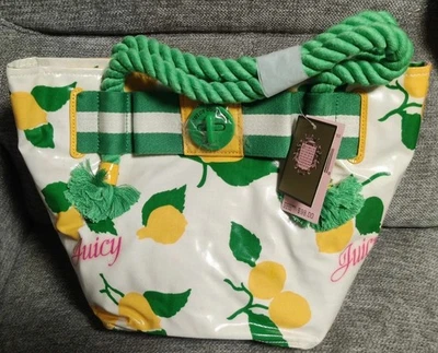 Nuevo Con Etiquetas Juicy Couture RARO Vintage Limones Vinilo Recubierto **Leer Descripción** Foto 1 de 4