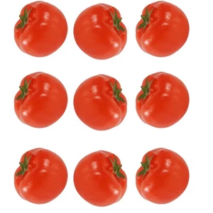 9 PIEZAS Tomates Cherry Simulados: Modelo de Fruta Artificial para Decoración de Cocina - Imagen 1 de 12