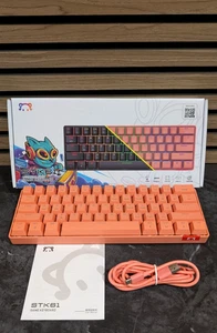 STK61 Mechanical SHAFT Gaming Keyboard RGB Backlit Compact Wireless & Wired - Picture 1 of 12