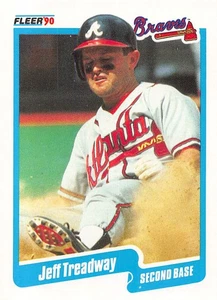 Jeff Treadway 1990 Fleer 598  Atlanta Braves  Baseball Card - Picture 1 of 2
