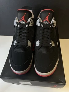 ✅ Nike Air Jordan IV Retro 4 OG Bred 2019 SIZE 12 | Thunder Lot Cat Cement Rare - Picture 1 of 13