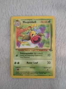 Weepinbell 1st Edition Jungle 48/64 WOTC Vintage Pokemon LP - Picture 1 of 6