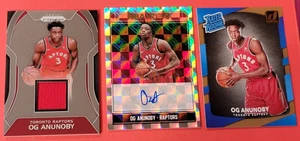 OG ANUNOBY AUTOGRAPH ROOKIE CARD + PRIZM ROOKIE JERSEY CARD + DONRUSS RATED RC - Picture 1 of 8