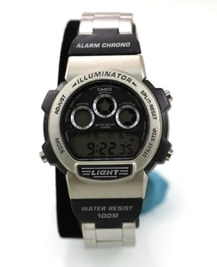 Reloj Casio Hombre W-728H Plástico Negro Plata St 100m Luz Fecha Alarma Cro Cuarzo - Imagen 1 de 6