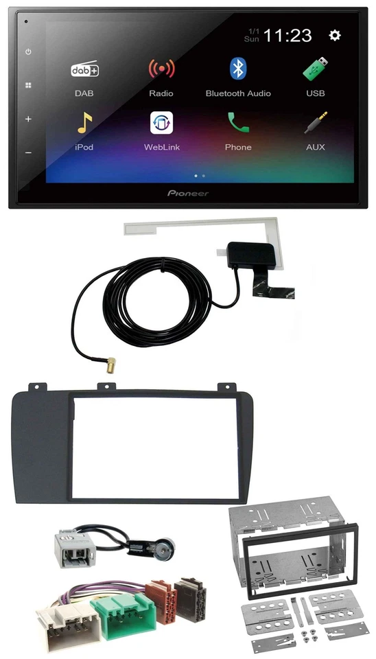 Pioneer DAB MP3 Bluetooth 2DIN USB Autoradio für Volvo S60 V70 XC70 04-09 - Bild 1 von 4