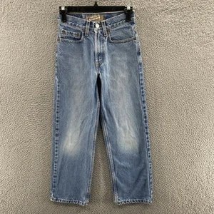 VINTAGE Levis Jeans Boys Youth 12 (25x26) Blue Loose Straight Denim Y2K Cotton - Picture 1 of 14