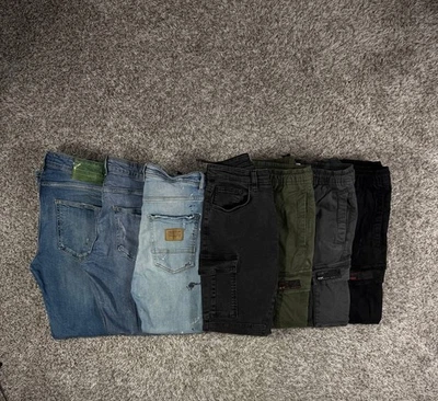 Paket 7 Zara Cargo Jogger Hosen, Zara Denim Jeans Herren Größe 32 - Bild 1 von 4