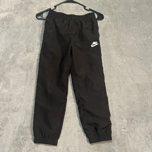 Nike Pants Youth 7 Black Dri-FIT Athletic Jogger Windbreaker 6-7 Years - Picture 1 of 8