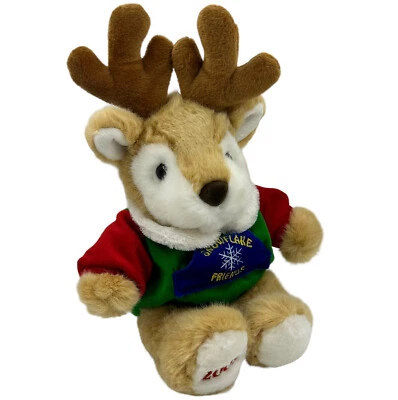 Праздничный плюшевый олень рождественский зимний лес снежинка друзья мягкое животное - Изображение 1 из 4