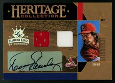 2005 Donruss Diamond Kings Heritage Collection Patch Auto Dennis Eckersley /50