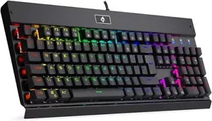 EagleTec KG010 Pro Mechanical Keyboard RGB LED Backlit Gaming Keyboard Wired - Picture 1 of 7