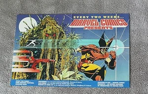 Póster promocional Marvel Comics Presents 1988 Wolverine ManThing Master of Kung Fu en muy buen estado - Imagen 1 de 1