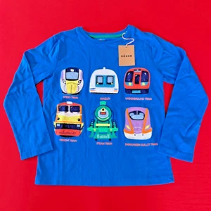 MINI BODEN Awesome "SPEED TRAIN" Appliqué Shirt. 6-7 Years. Great Gift Idea! - Picture 1 of 18