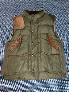 Chaleco de Caza Acolchado Parche de Gamuza Vintage Polo Ralph Lauren XXL Verde Hombres - Imagen 1 de 9