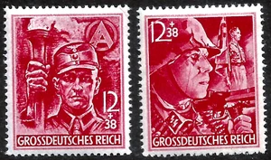 NARBENGESICHT Fehler Drittes Reich SA SS Nazi Deutschland Briefmarkenset postfrisch Mi 909 910 - Bild 1 von 1