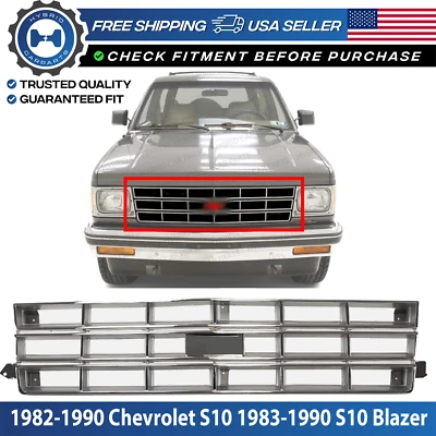 Nueva rejilla de plástico cromado para Chevrolet S10 1982-1990 1983-1990 S10 Blazer Foto 1 de 4