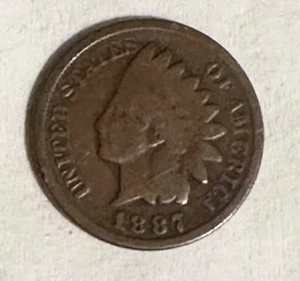 1887 Indian Head Penny One Cent - Bild 1 von 3