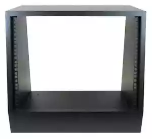 Unidad/estuche/gabinete de madera negro 8u en ángulo de 19" pulgadas para estudio/DJ/grabación - Imagen 1 de 11