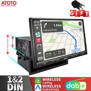 ATOTO A6PF 7IN 2 DIN Android Car Stereo Wireless Android Auto CarPlay +Rear Cam - Picture 1 of 13
