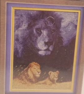NIP! Lion Counted Cross Stitch Pattern by Janlynn's Just-a-Chart Cross Stitch - Picture 1 of 3