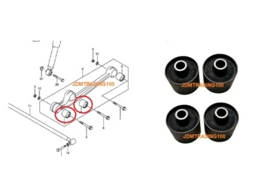 SUZUKI JIMNY JA22W K6A Front Leading Arm Bushing of 4 KEI MINI Bush - Image 1 of 4