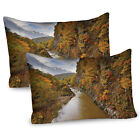 Fluss Herbstfarben 2 Teiliges Kissenbezugs Set 40x80cm
