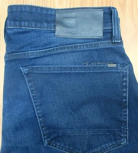 G-STAR STRAIGHT TAPERED FIT JEANS COTTON/SPANDEX DARK DENIM Sz 36W x 34L - Picture 1 of 10