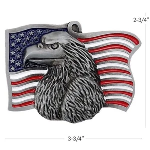 USA Flag Eagle Patriotic Belt Buckle 002 American Flag Eagle - Picture 1 of 1