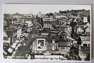 Vintage Postkarte High Street Guilford - Echtfoto unbespielt - Bild 1 von 2