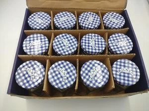 Tarro hexagonal 12 Kilner Twist Top (azul) | Lote de 12 frascos de vidrio de 3,7 oz con caja nuevo en caja - Imagen 1 de 8