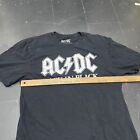 AC/DC Back In Black Cropped Tee Y2K Rock Band