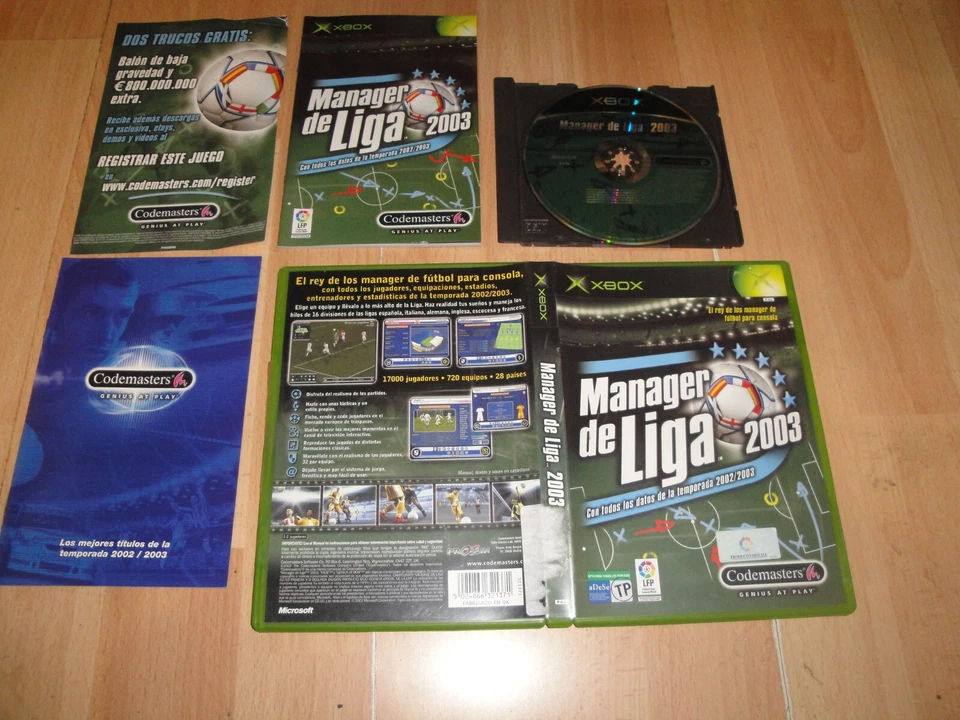 MANAGER DE LIGA 2003 DE CODEMASTERS PARA LA PRIMERA XBOX USADO EN BUEN ESTADO - Imagen 1 de 1