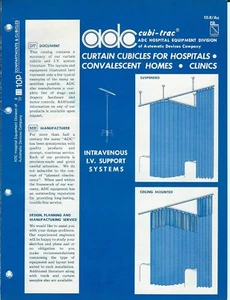 Brochure - ADC - Cubi-Trac - Hospital Curtain Cubicle IV Support - c1977 (AF338) - Bild 1 von 1